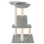 vidaXL Arbre à chat avec griffoirs gris clair 82 cm