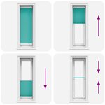 vidaXL Store plissé vert pétrole 50x150 cm largeur du tissu 49 4 cm