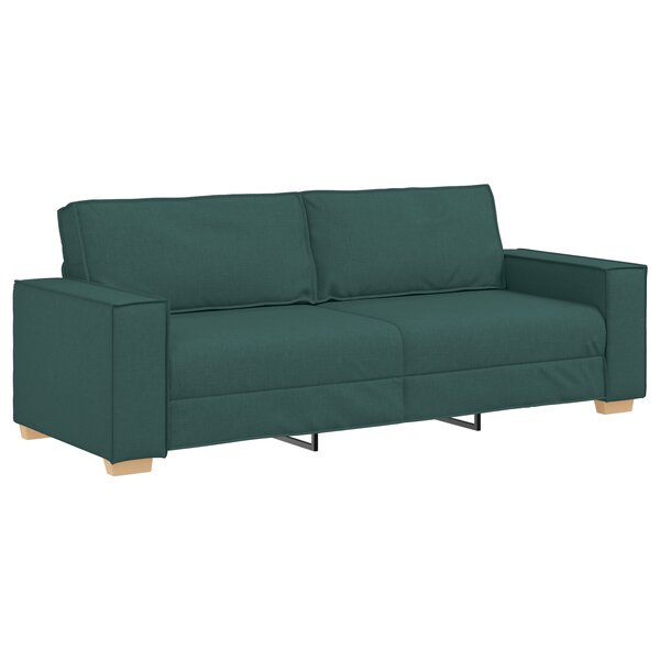 Canapé 3 places vidaXL vert foncé 180 cm en tissu