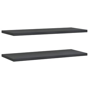 vidaXL Étagères murales 2 Pièces 100x40x3 cm noir acier inoxydable