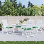 vidaXL Coussins de chaise lot de 4 vert 40x40x7 cm tissu oxford