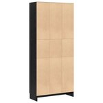 vidaXL Bibliothèque Chêne noir 82.5 x 30.5 x 185 cm Bois d'ingénierie
