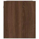 vidaXL Table de chevet murale chêne marron 38x34x40 cm