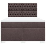 vidaXL Sommier à lattes de lit avec matelas Marron foncé 160x200 cm