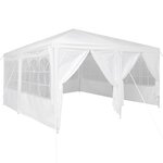 vidaXL Tente de fête Blanc 400 x 400 x 266 cm Polyester  Acier