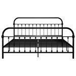 vidaXL Cadre de lit sans matelas avec tête de lit noir 180x200 cm