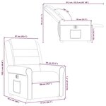 vidaXL Fauteuil inclinable électrique Rouge bordeaux Tissu