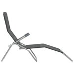 vidaXL Chaises longues pliables lot de 2 Textilène Anthracite