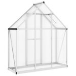 vidaXL Serre avec cadre de base argent 169x58x195 cm aluminium