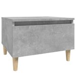 vidaXL Table d'appoint Gris béton 50x46x35 cm Bois d'ingénierie