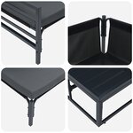 vidaXL Ensemble de canapé de jardin 13 Pièces Anthracite Acier
