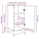 vidaXL Buffet chêne artisanal 35 x 35 5 x 76 cm Bois d'ingénierie