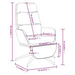 vidaXL Chaise de relaxation avec repose-pieds Taupe Tissu