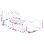 vidaXL Cadre de lit pour enfants avec tête de lit Bleu police Velours