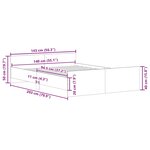 vidaXL Cadre de lit sans matelas blanc 140x200 cm
