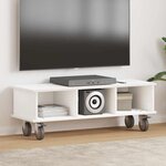 vidaXL Meuble TV Blanc 100 x 35 x 35 cm Bois d'ingénierie