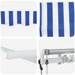 vidaXL Auvent Rétractable Bleu 250 x 200 cm tissu