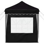 vidaXL Tente de fête pop-up 195 x 195 x 245 cm Noir Tissu Oxford