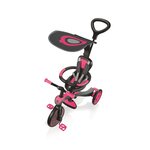 Globber 632-110-2 - EXPLORER TRIKE 4 en 1 - Tricycle évolutif & draisienne rose