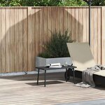 VidaXL Table basse de jardin rectangulaire noir 80x40x37 cm rotin