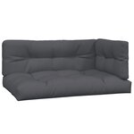 vidaXL Canapés d'angle palette de jardin et coussins 2 Pièces bois acacia