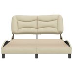 vidaXL Cadre de lit sans matelas crème 140x200 cm tissu