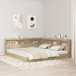 vidaXL Tête de lit de rangement Chêne sonoma 200 cm Bois d'ingénierie