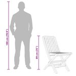 vidaXL Chaises de jardin pliantes lot de 6 47x47x89cm bois massif teck