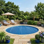 vidaXL Couverture de piscine solaire Ø 600 cm 110 μm Rond PE Bleu