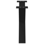 vidaXL Pieds de table basse en forme de X  2 pièces  noir  70 x (42-43) cm  acier