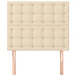 vidaXL Tête de lit Crème 90x5x118/128 cm Tissu