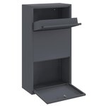vidaXL Boîte de dépôt de colis Anthracite 44 x 22 x 82 cm Acier
