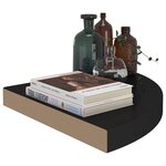 vidaXL Étagères d'angle flottantes 4 Pièces noir 35x35x3 8 cm MDF