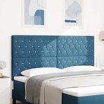 vidaXL Tête de lit Bleu foncé 180 cm Velours
