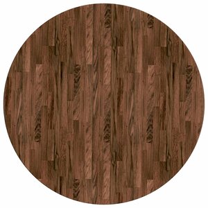 vidaXL Plateau de table Marron foncé Ø 50 x 4 cm Bois de chêne massif