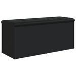 vidaXL Banc de rangement noir 102x42x45 cm bois d'ingénierie
