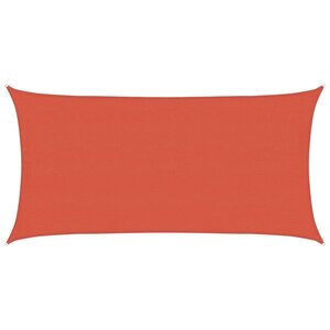 vidaXL Voile d'ombrage 160 g/m² Terre cuite 4x7 m PEHD