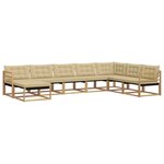vidaXL Ensemble de canapés d'extérieur 8 pc Blanc et Beige