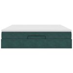 VidaXL Cadre de lit ottoman avec matelas vert foncé 180x200 cm velours