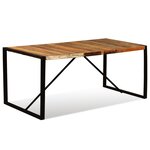 vidaXL Table à manger Bois de récupération massif 180 cm