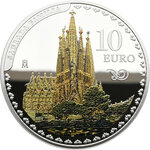 Monnaie SAGRADA FAMILIA Antoni Gaudi Argent 10€ Euro Spain 2026 (PRÉCOMMANDE)