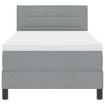 vidaXL Lit à ressorts avec matelas Gris clair 100x200 cm Tissu