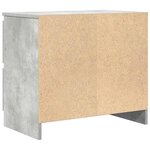 vidaXL Meuble TV gris béton 60x35x54 cm bois d'ingénierie