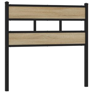 vidaXL Tête de lit chêne sonoma 90 cm fer et bois d’ingénierie