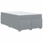 vidaXL Cadre de lit avec matelas Gris clair 120 x 190 cm tissu