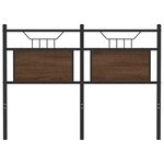 vidaXL Tête de lit chêne marron 120 cm bois d'ingénierie et acier