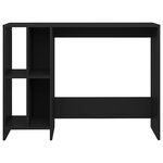 Bureau table poste de travail meuble d'ordinateur informatique étude d'ordinateur portable bois d'ingénierie noir 02_0023761