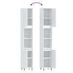 vidaXL Armoire de salle de bain blanc 30x30x190 cm bois d'ingénierie