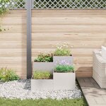 vidaXL Cache-pot de jardin Argent 100 x 100 x 60 cm Acier inoxydable