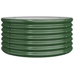 vidaXL Jardinière de jardin Acier galvanisé 80x80x36 cm Vert